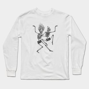 WHITE DANCING SKELETONS Long Sleeve T-Shirt